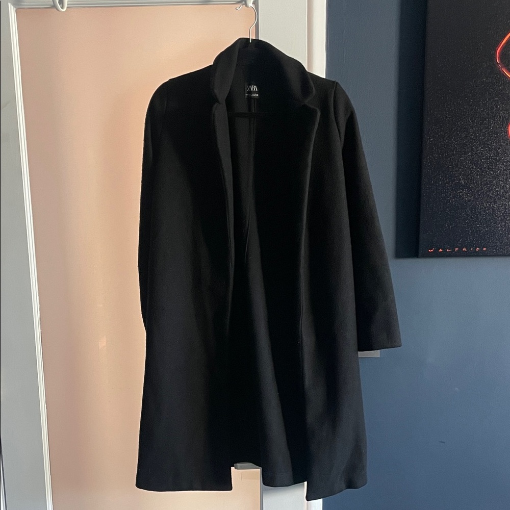 Zara Women's Elegant Black Trench Coat